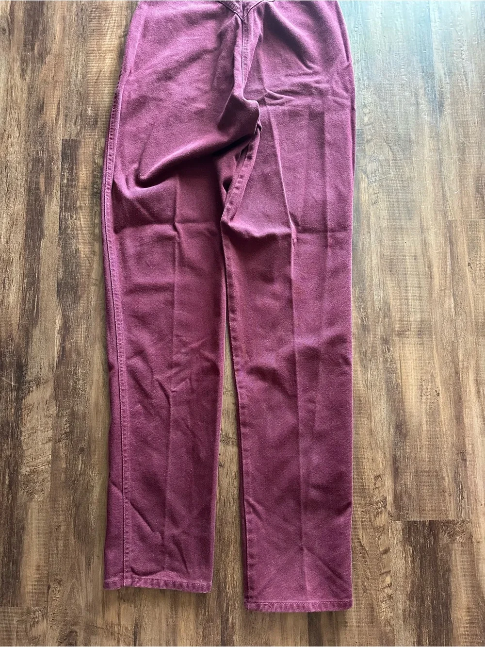 Rockies Vintage Women's Straight-Leg Bareback Burgundy/Plum Chinos
